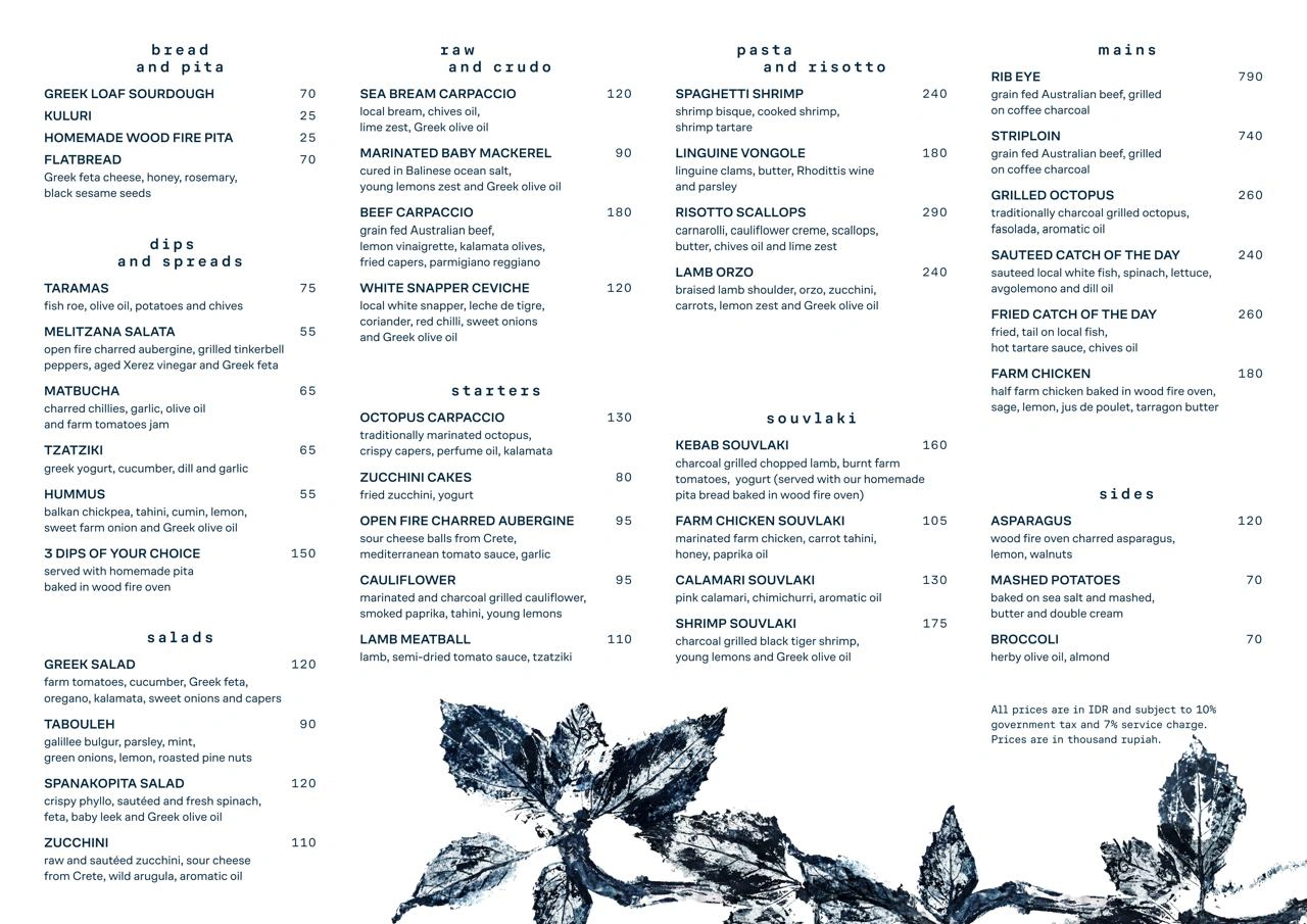 AVLI foodmenu